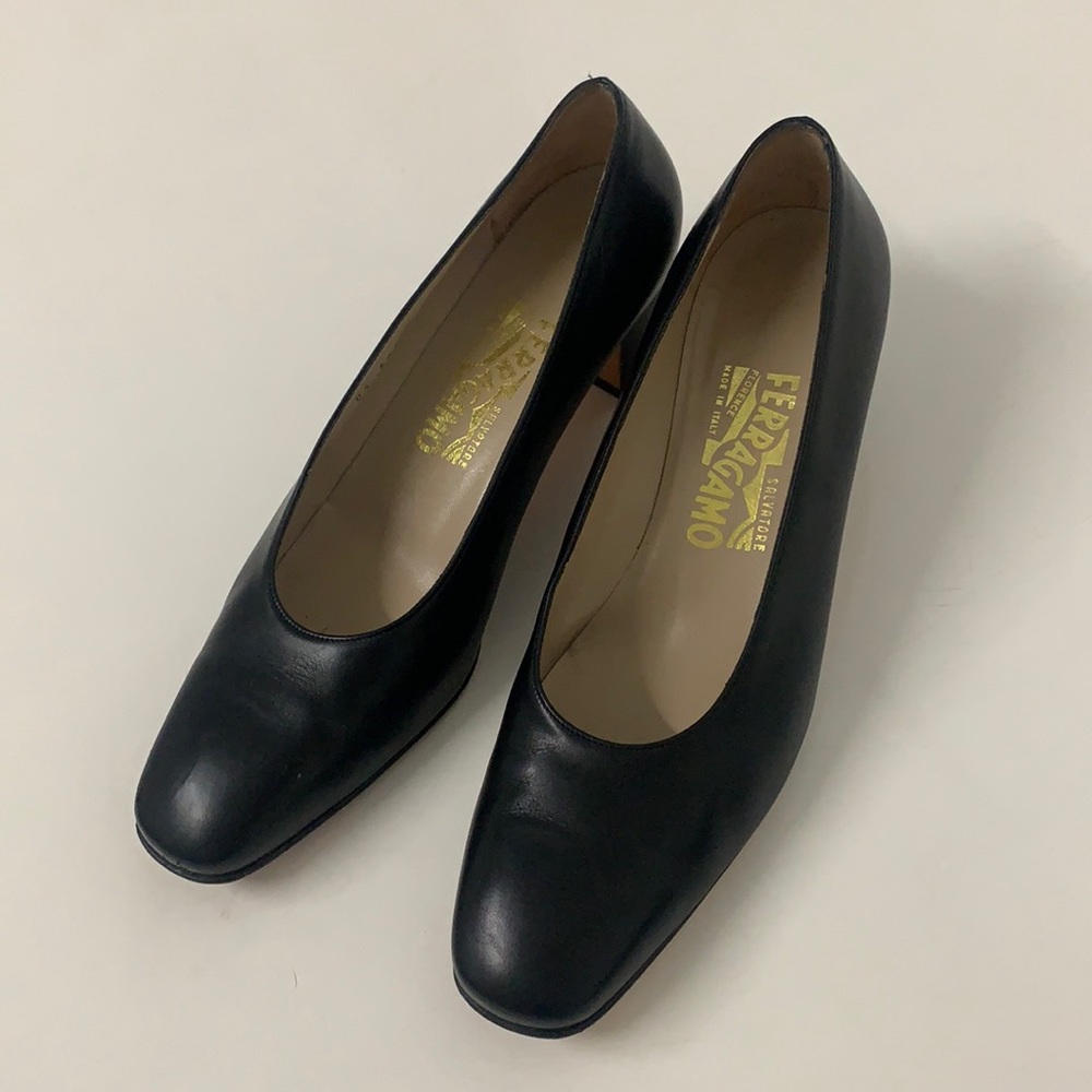 Ferragamo Block Heel Pumps